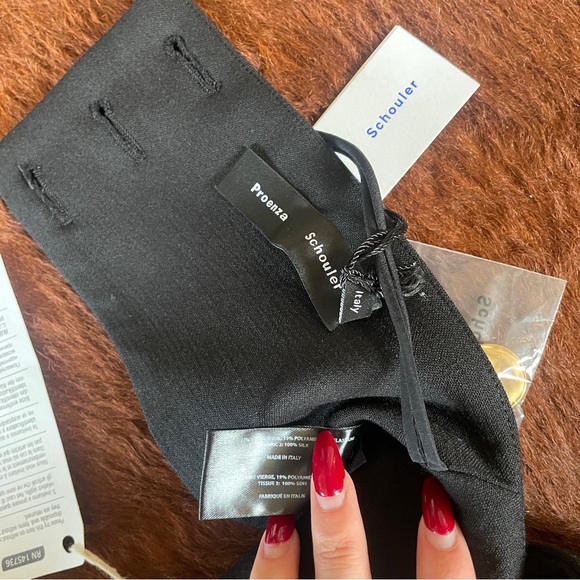 PROENZA SCHOULER WOOL BLEND BACKLESS HALTER NECK TOP W BUCKLE DETAIL 2 - Picture 8 of 10